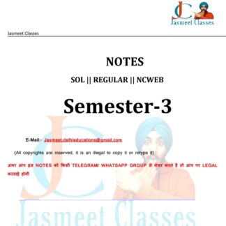 Semester-3rd Notes