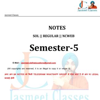 Semster-5th Notes