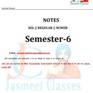 Semester-6 Notes